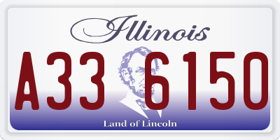 IL license plate A336150
