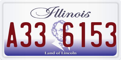 IL license plate A336153