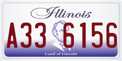 IL license plate A336156