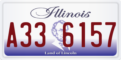 IL license plate A336157