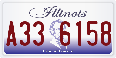IL license plate A336158