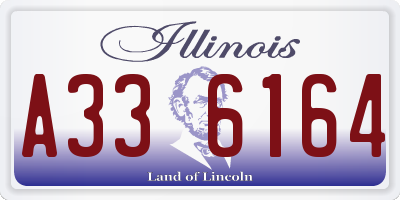 IL license plate A336164