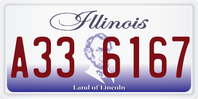 IL license plate A336167