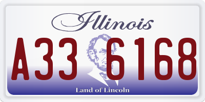 IL license plate A336168