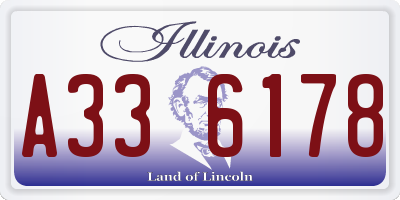 IL license plate A336178