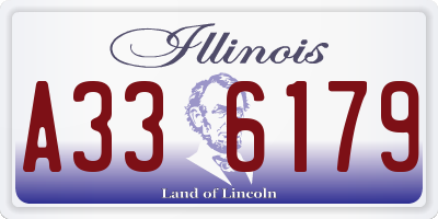 IL license plate A336179