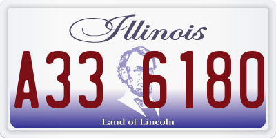 IL license plate A336180