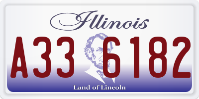 IL license plate A336182