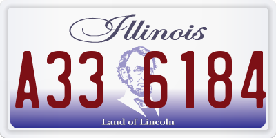 IL license plate A336184
