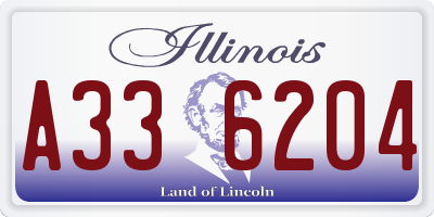 IL license plate A336204