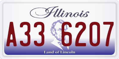 IL license plate A336207