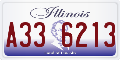 IL license plate A336213