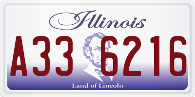 IL license plate A336216