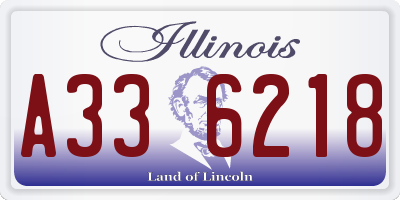 IL license plate A336218