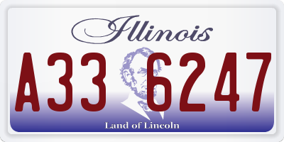 IL license plate A336247