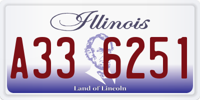IL license plate A336251