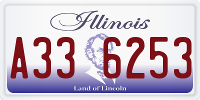 IL license plate A336253