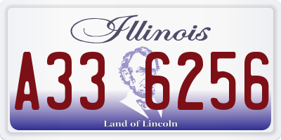 IL license plate A336256