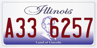 IL license plate A336257