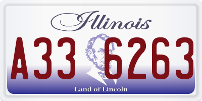 IL license plate A336263