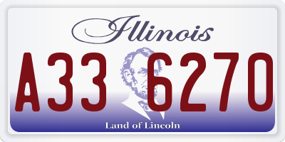IL license plate A336270