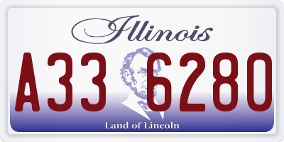 IL license plate A336280