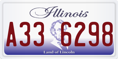 IL license plate A336298
