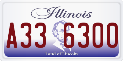 IL license plate A336300
