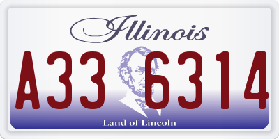 IL license plate A336314