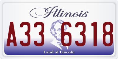 IL license plate A336318