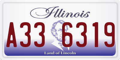 IL license plate A336319