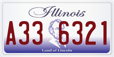 IL license plate A336321