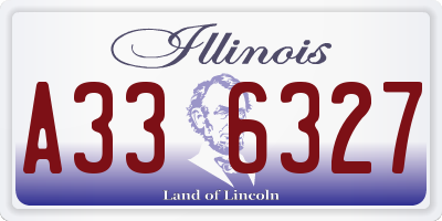 IL license plate A336327