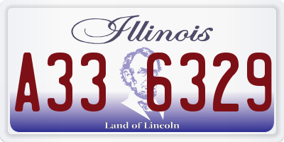 IL license plate A336329