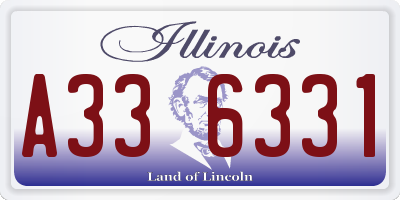 IL license plate A336331