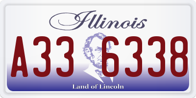 IL license plate A336338