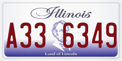IL license plate A336349