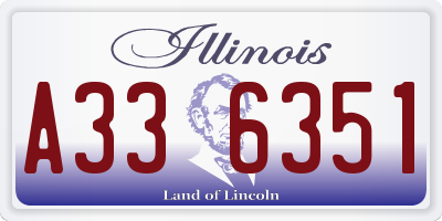 IL license plate A336351