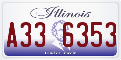 IL license plate A336353