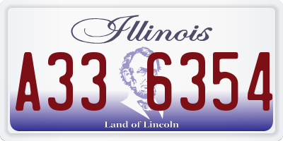 IL license plate A336354