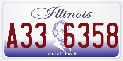 IL license plate A336358