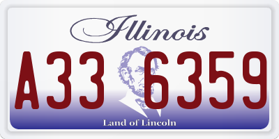 IL license plate A336359