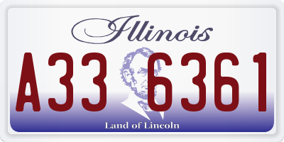 IL license plate A336361