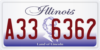 IL license plate A336362