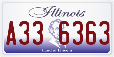 IL license plate A336363