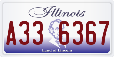 IL license plate A336367
