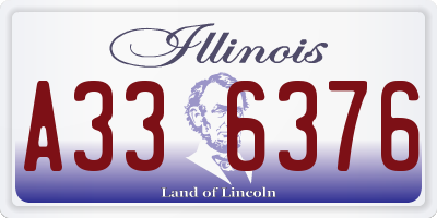 IL license plate A336376