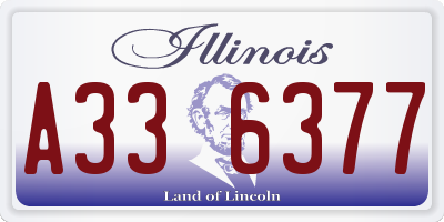 IL license plate A336377