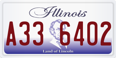 IL license plate A336402
