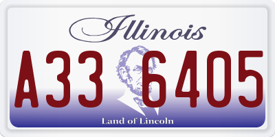 IL license plate A336405